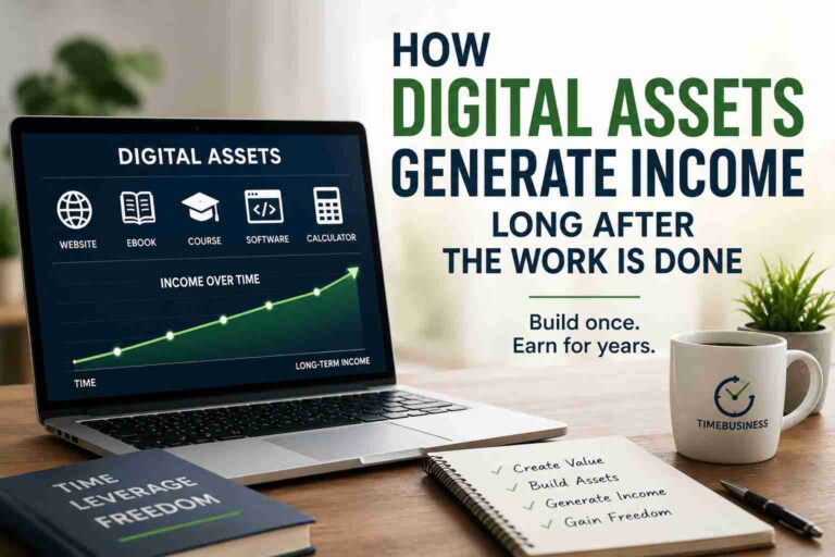Digital assets generating income long after the work is done